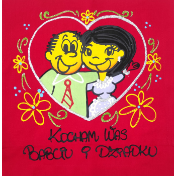 [Db99] Poduszka bawełniana KOCHAM WAS BABCIU I DZIADKU